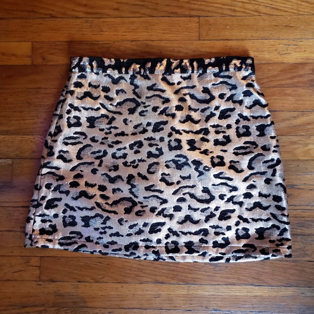 Top Shop Metallic Leopard Skirt | 8 - Picture 7 of 12
